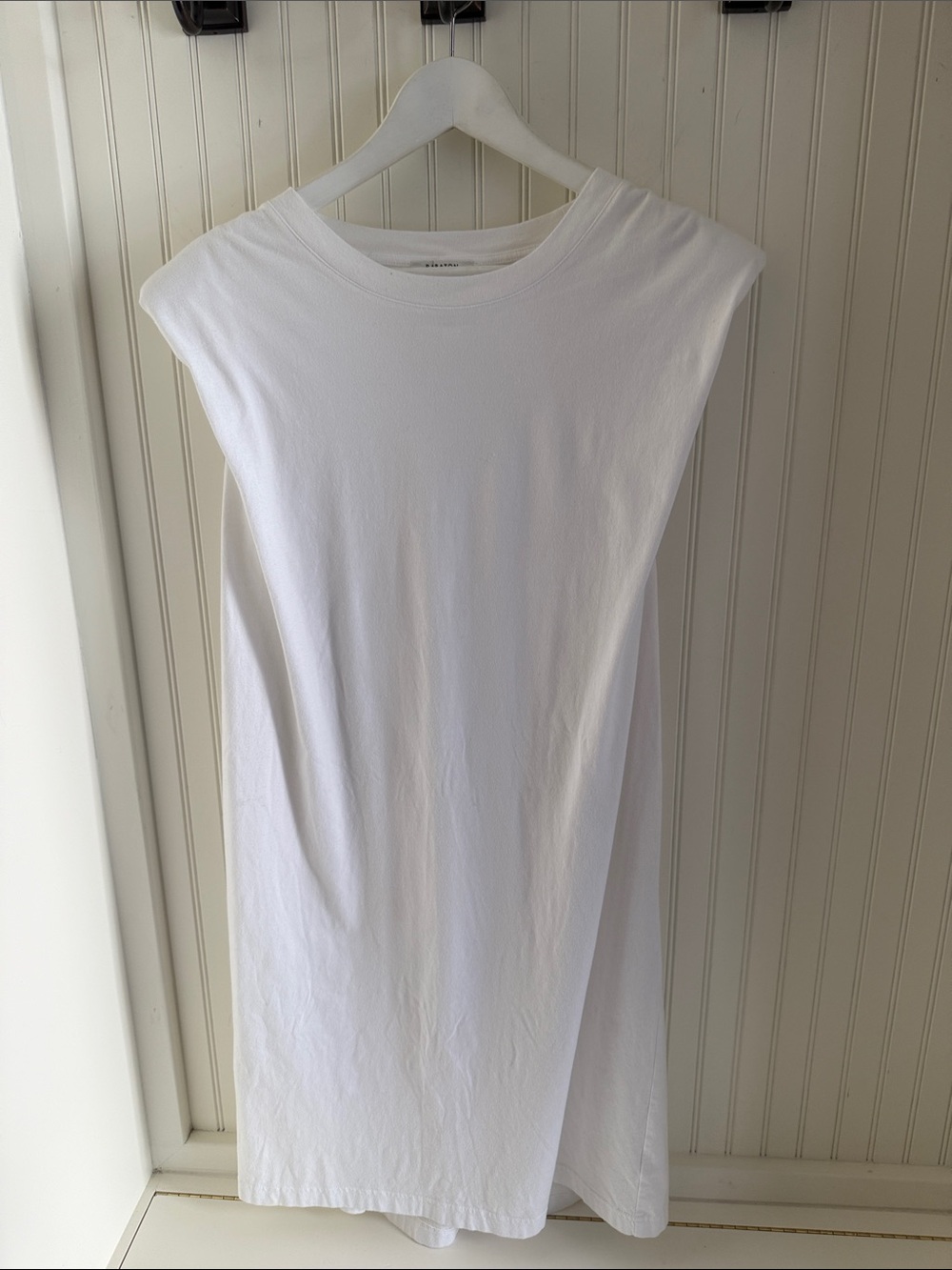 Aritzia Babaton Shoulder Pad Dress White NWT - Picture 3 of 7